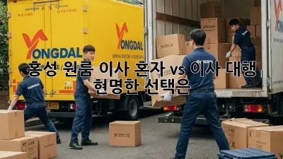 홍성 원룸 이사, 혼자 vs 이사 대행: 현명한 선택은?